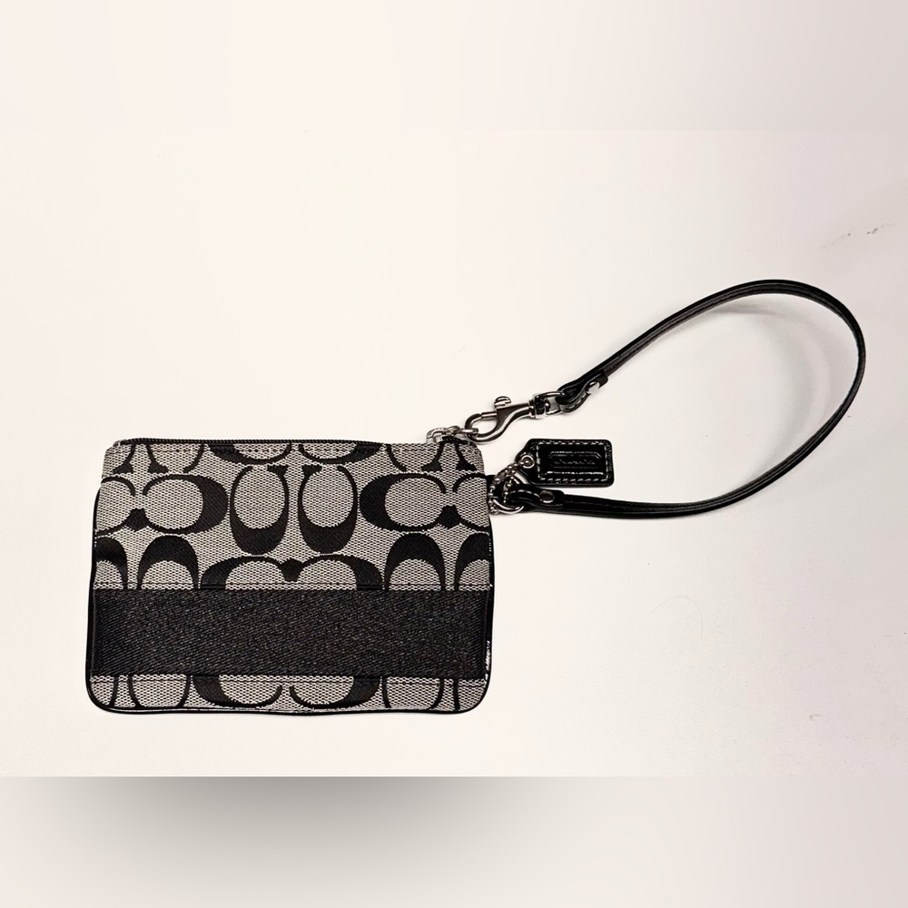 Coach Black Shimmer Wristlet - Picture 2 of 5